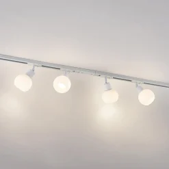 Lindby 1 lyskilde skinnesystem Linaro, E14, 4 lyskilder, hvid