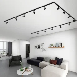 1 skinnesystem Linaro, GU10, 14-lys sort^Lindby Outlet