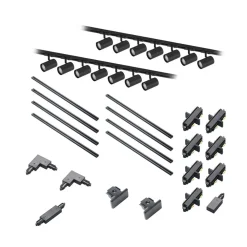 1 skinnesystem Linaro, GU10, 14-lys sort^Lindby Outlet