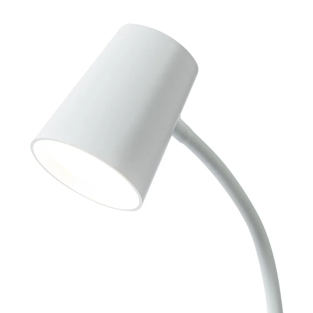 Lindby Arbejdsrum/Kontor|Bordlamper>Ailina LED-bordlampe, klemmefod, hvid