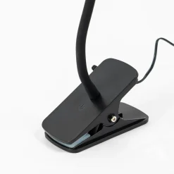 Ailina LED-bordlampe, klemmefod, sort^Lindby Best