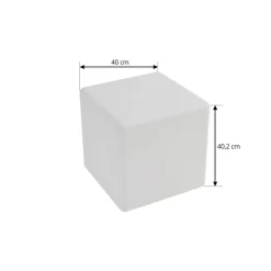 Akku-LED-udendørslampe Cubara, RGB, terning, plast^Lindby Outlet