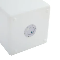 Akku-LED-udendørslampe Cubara, RGB, terning, plast^Lindby Outlet