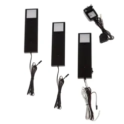 Amaryll LED-underskabsbelysning, sæt med 3, sort^Lindby Clearance