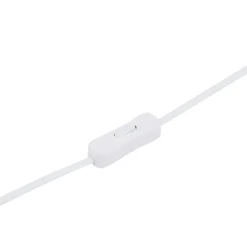 Andriana bordlampe, hvid, glas, Ø 15 cm^Lindby Online