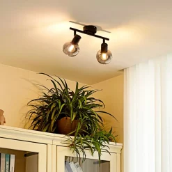 Arna loftlampe, sort, 2 lyskilder^Lindby New