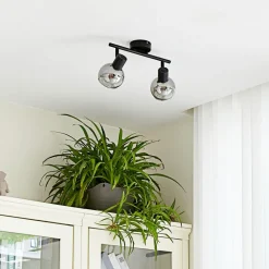 Arna loftlampe, sort, 2 lyskilder^Lindby New