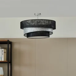 Lindby Ayvira loftlampe, sort, sølv