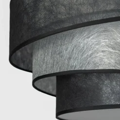 Lindby Ayvira loftlampe, sort, sølv