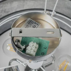 Lindby Ayvira loftlampe, sort, sølv