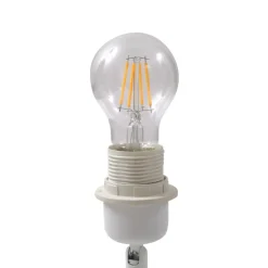 Lindby bordlampe Aelith, Ø 30 cm, hvid, keramik, E27