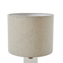 bordlampe Alabaster, hvid/beige, Ø 25 cm, marmor, E27^Lindby Online