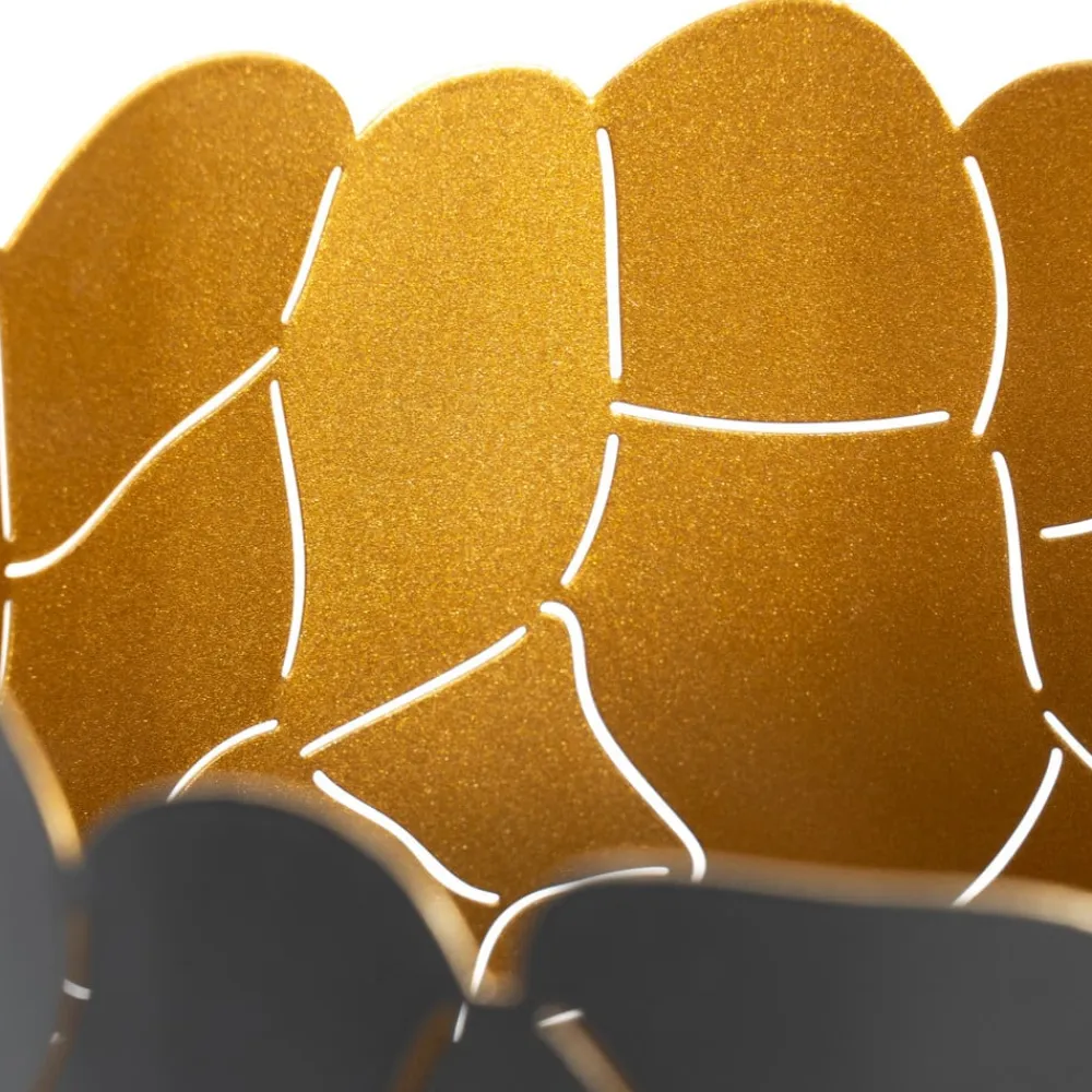 Lindby Bordlamper>bordlampe Aralena, sort/guld, højde 26,5 cm