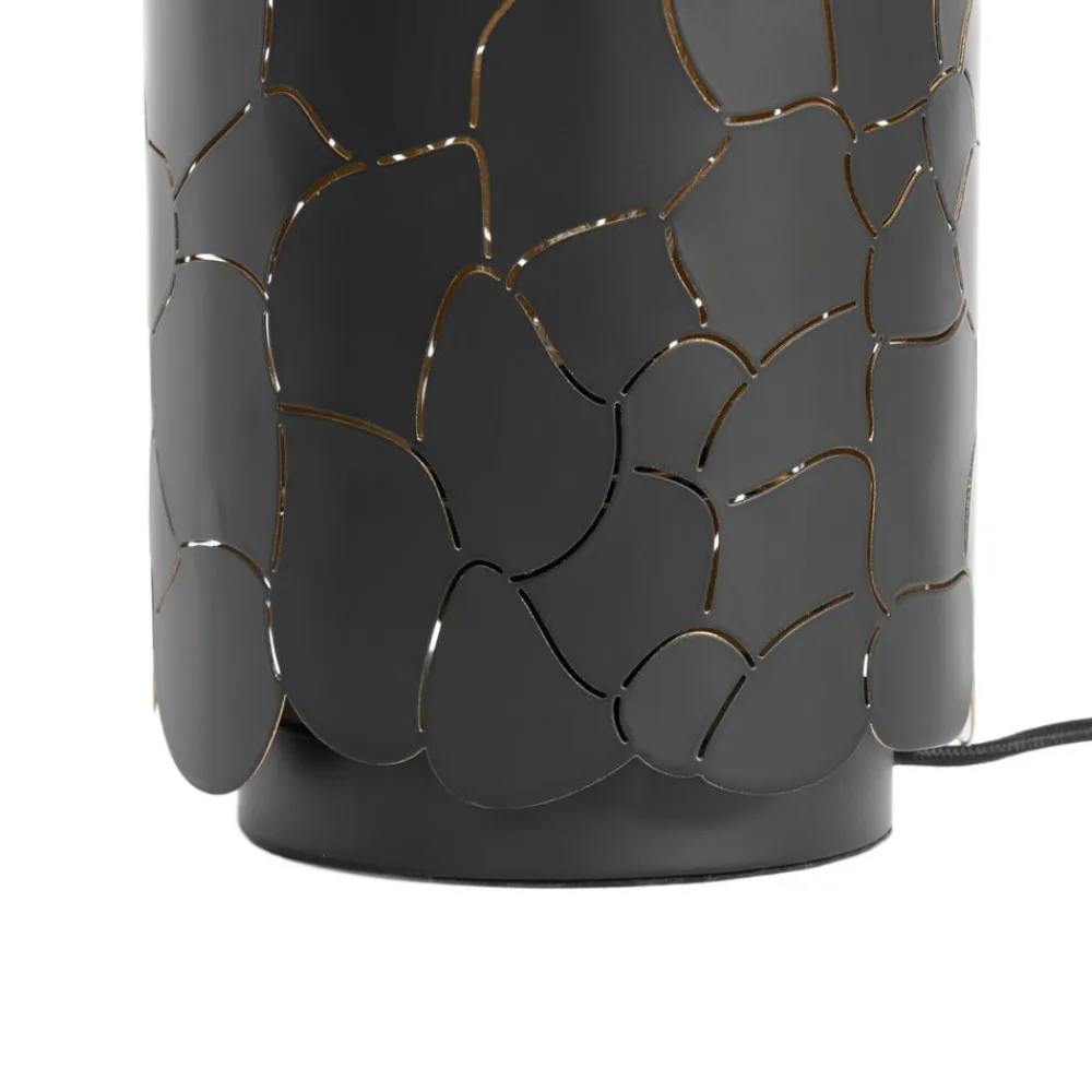 Lindby Bordlamper>bordlampe Aralena, sort/guld, højde 26,5 cm