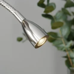 bordlampe Benjiro, hvid, tekstil, læselampe, 52 cm^Lindby Outlet