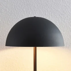 Lindby bordlampe Idalene, højde 51 cm, sort, metal