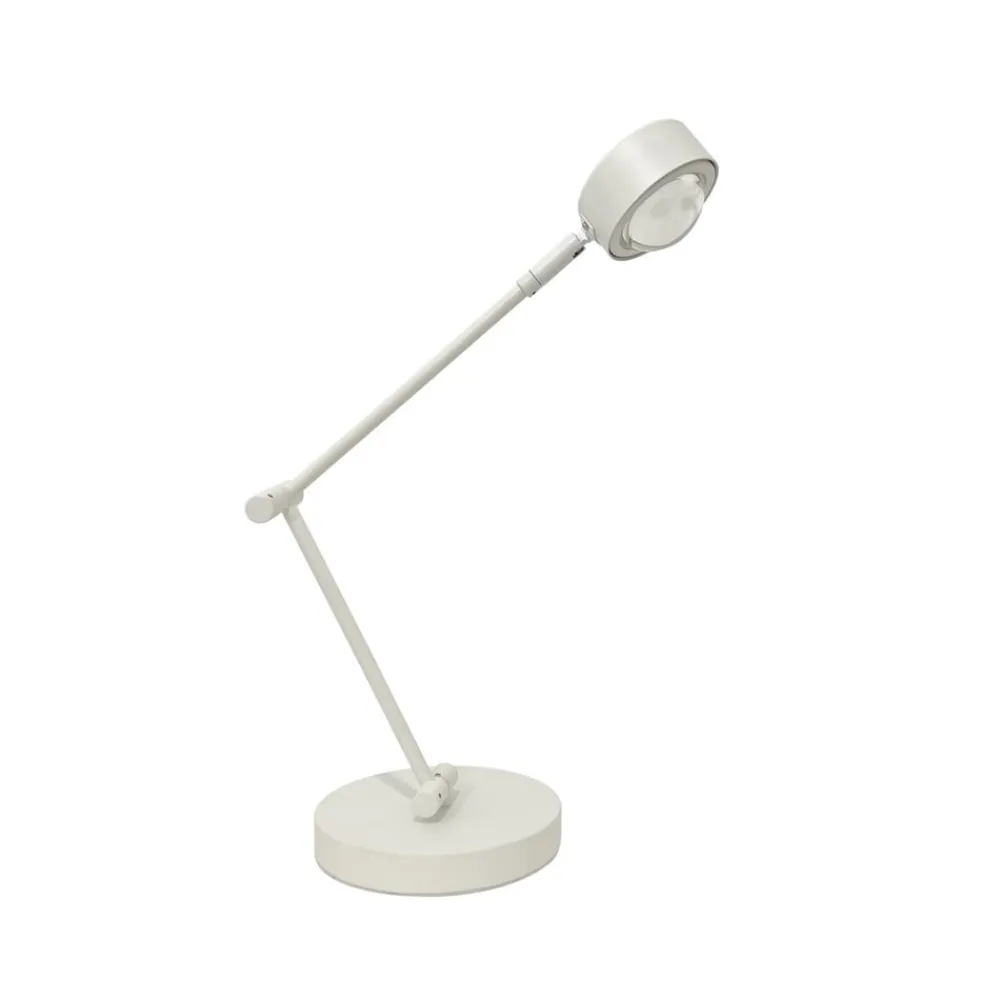 Lindby bordlampe Jyla, hvid, linse, 4200K, GX53, jern