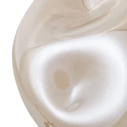 bordlampe Lelia, rav, glas, metal, Ø 35 cm^Lindby