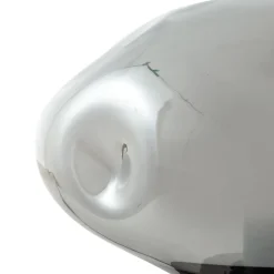 bordlampe Lelia, røggrå, glas, metal, Ø 35 cm^Lindby