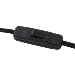 bordlampe Lelia, røggrå, glas, metal, Ø 35 cm^Lindby