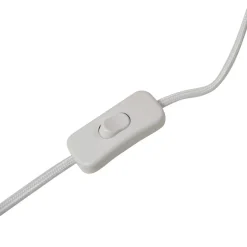 Lindby bordlampe Magali, lyseblå, papir, Ø 34 cm, E14