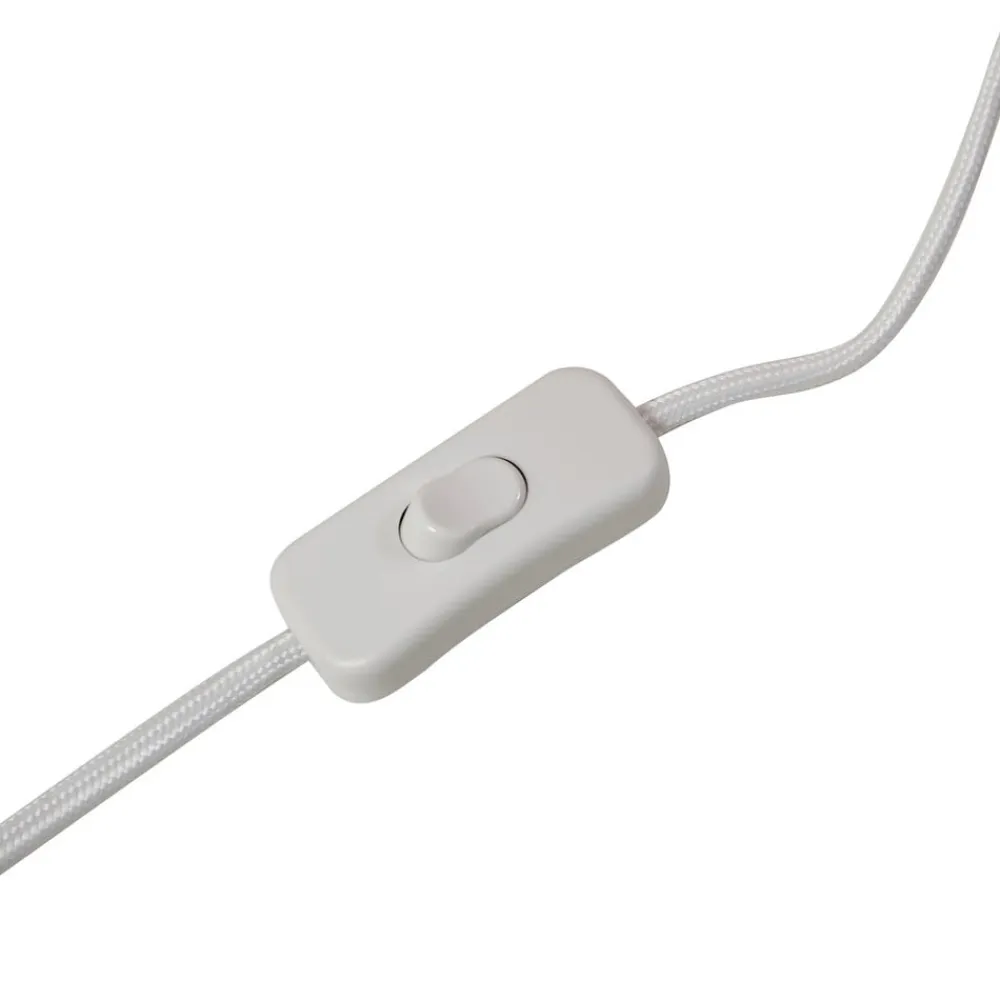 Lindby bordlampe Magali, lyseblå, papir, Ø 34 cm, E14