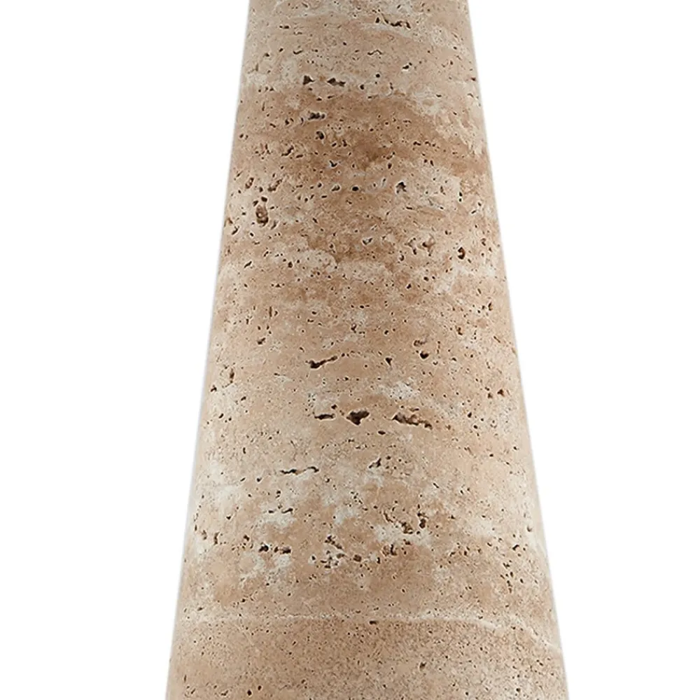 Lindby bordlampe Magritt, beige, metal, sten, 41 cm