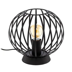 bordlampe Maivi, sort, 25 cm, jern, bur^Lindby Discount