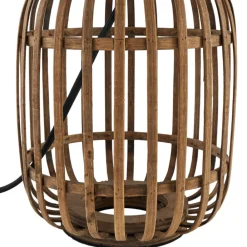 bordlampe Marzanna, grå, bambus, 42,5 cm, E27^Lindby Sale