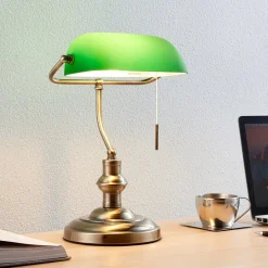 bordlampe Milenka, bronze, højde 38 cm, metal^Lindby Best