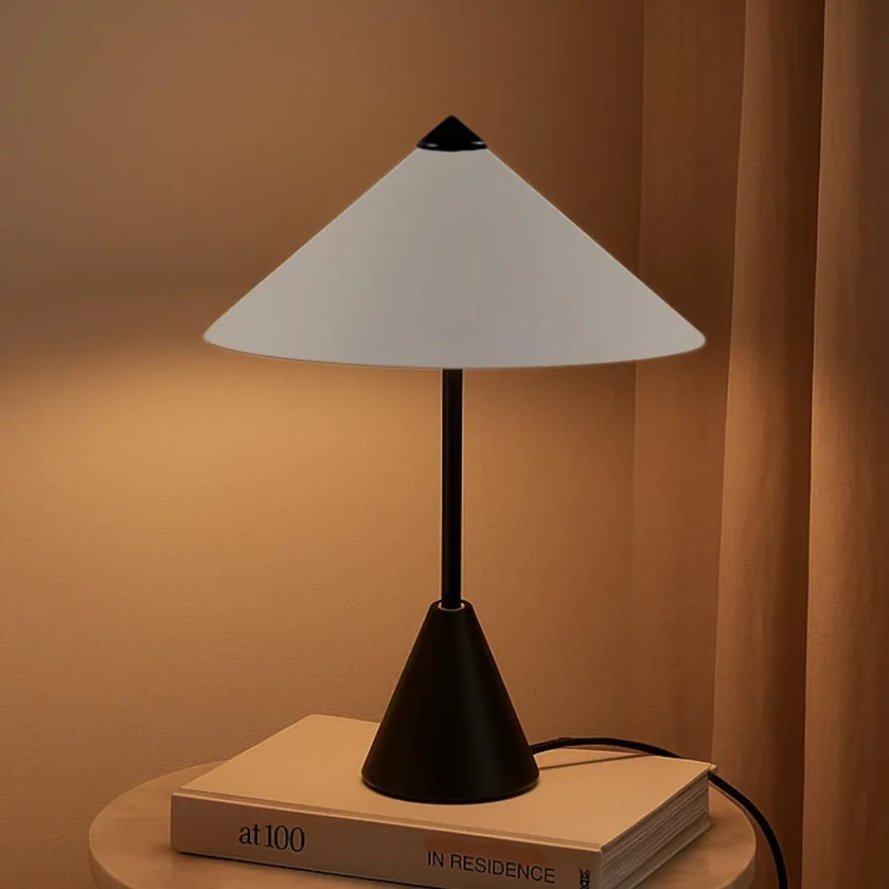 Lindby Bordlamper>bordlampe Norvik, højde 35 cm, sort/grå, metal