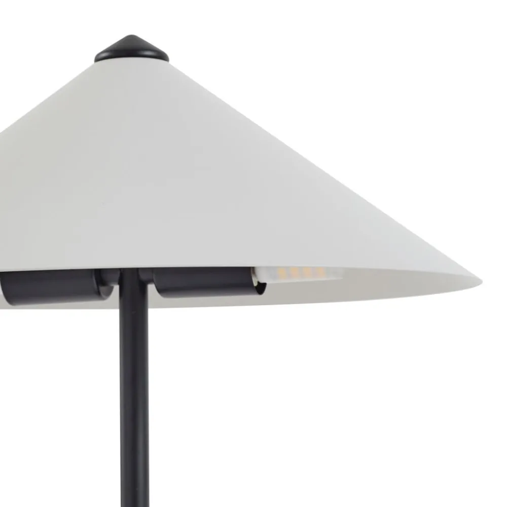 Lindby Bordlamper>bordlampe Norvik, højde 35 cm, sort/grå, metal