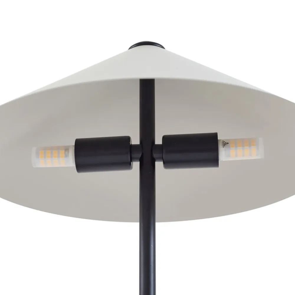 Lindby Bordlamper>bordlampe Norvik, højde 35 cm, sort/grå, metal