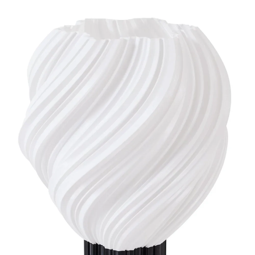 Lindby bordlampe Nuvia, højde 39,1 cm, hvid, 3D-print