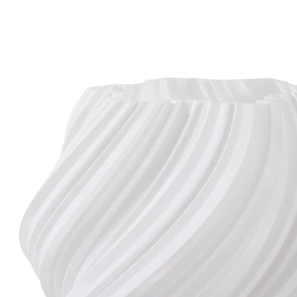 Lindby bordlampe Nuvia, højde 39,1 cm, hvid, 3D-print