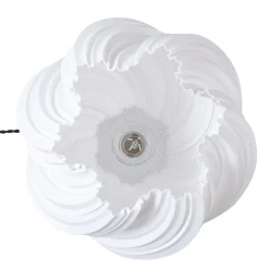 Lindby bordlampe Nuvia, højde 39,1 cm, hvid, 3D-print