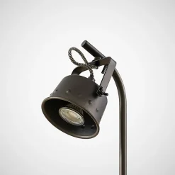 Lindby bordlampe Rubinjo, 37 cm, sort, træ, metal, GU10