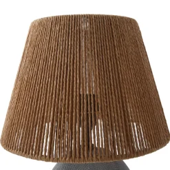 bordlampe Seasur, blågrå, keramik, papir, 29 cm^Lindby Best