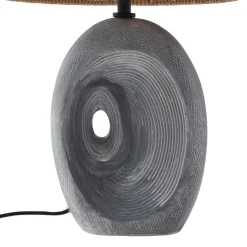 bordlampe Seasur, blågrå, keramik, papir, 29 cm^Lindby Best