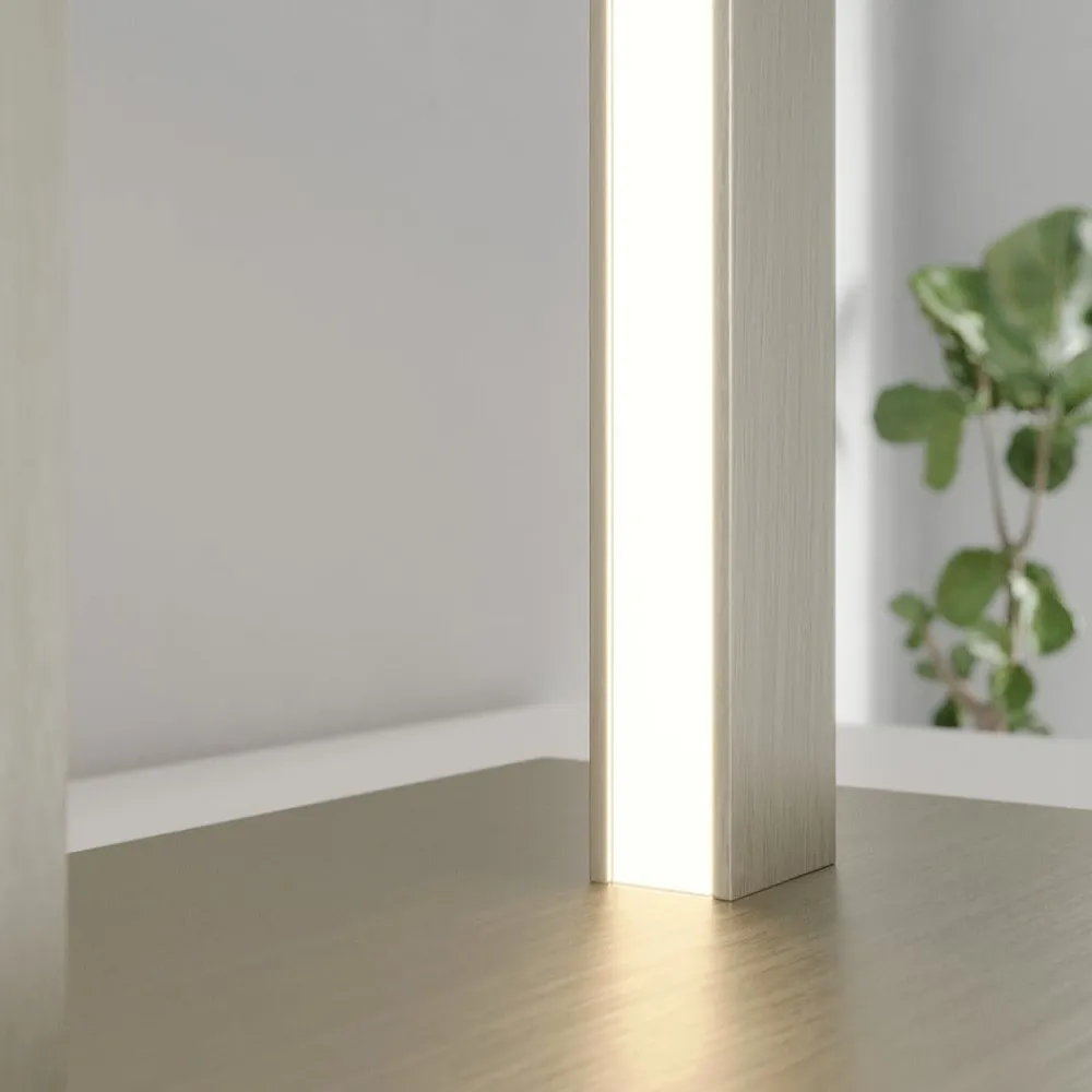 Lindby bordlampe Sigurd, hvid, stof, højde 54 cm, E27