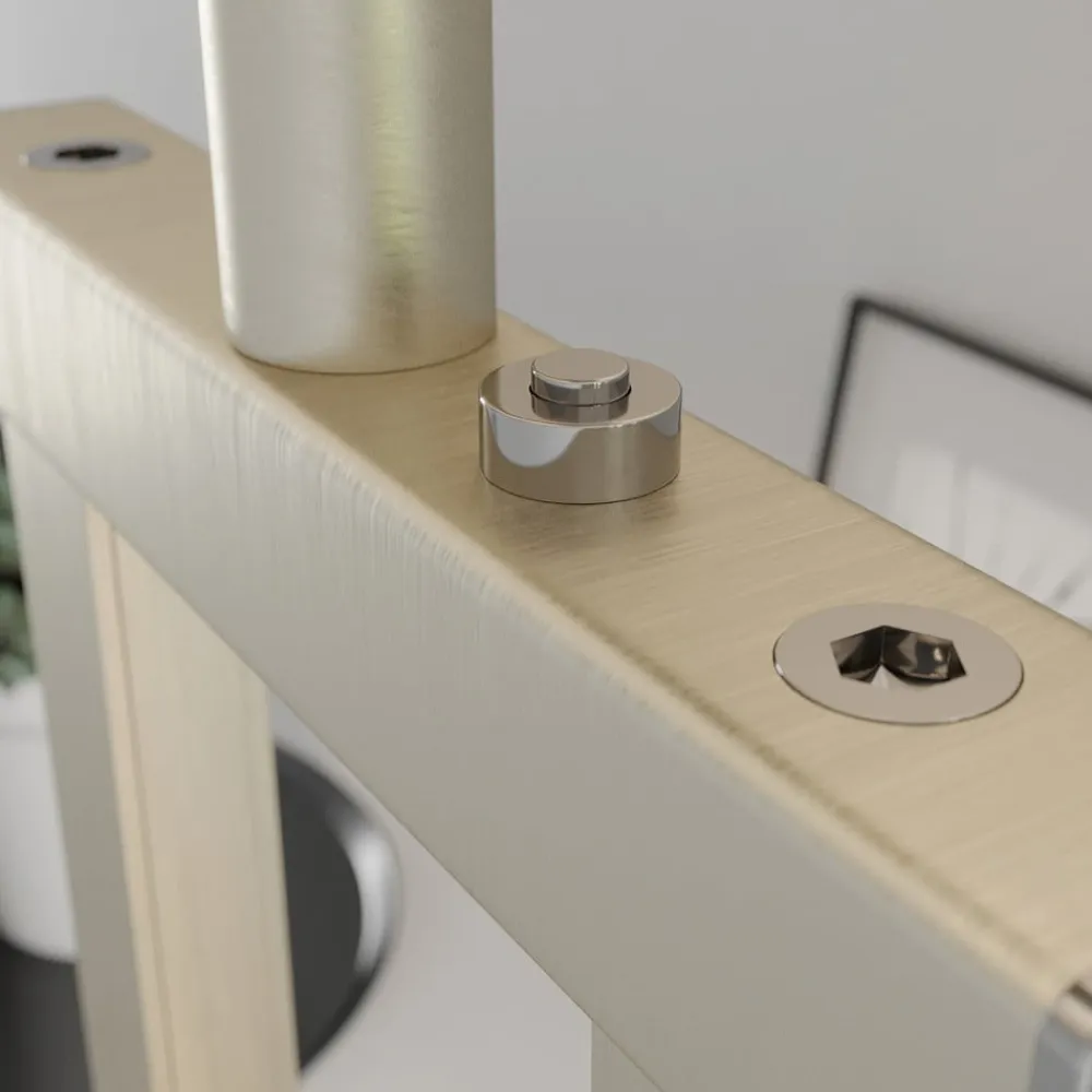 Lindby bordlampe Sigurd, hvid, stof, højde 54 cm, E27