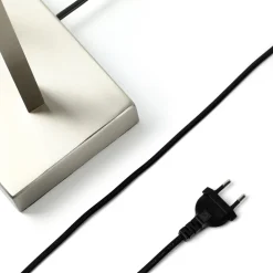 Lindby bordlampe Sigurd, hvid, stof, højde 54 cm, E27