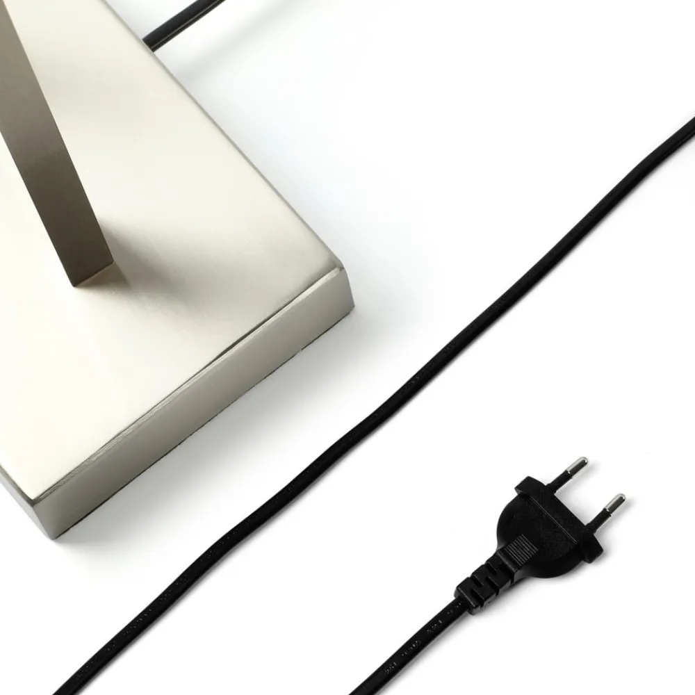 Lindby bordlampe Sigurd, hvid, stof, højde 54 cm, E27