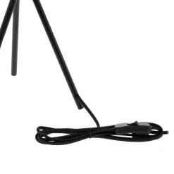 Lindby bordlampe Soula, Ø 26 cm, beige, plast, E27