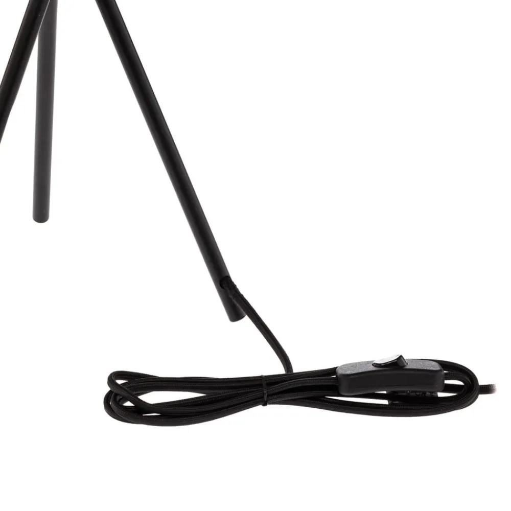 Lindby bordlampe Soula, Ø 26 cm, beige, plast, E27