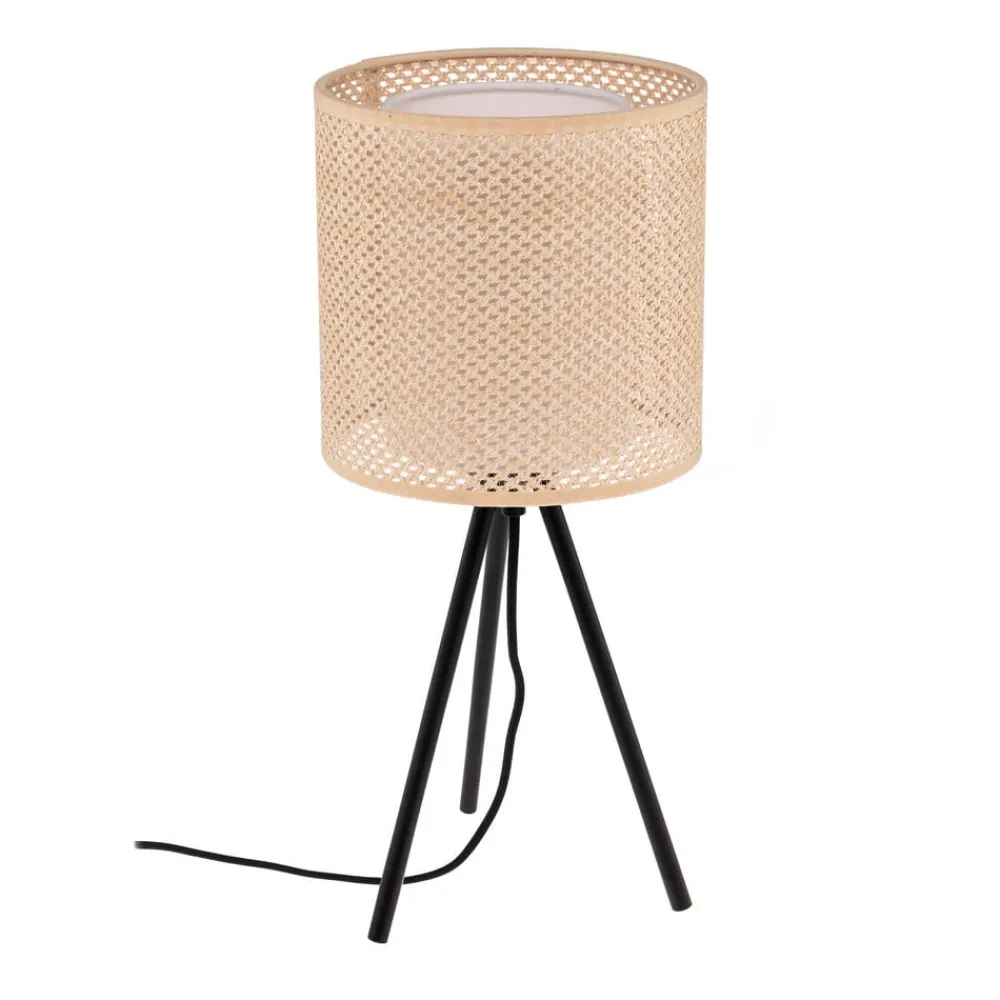 bordlampe Soula, Ø 20 cm, beige, plast, E27^Lindby New