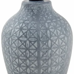 Lindby bordlampe Thalassia, grå/sort, Ø 20cm, keramik