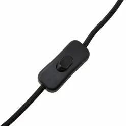 Lindby bordlampe Thalassia, grå/sort, Ø 20cm, keramik