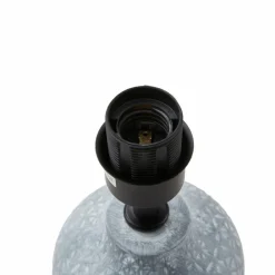 Lindby bordlampe Thalassia, grå/sort, Ø 20cm, keramik