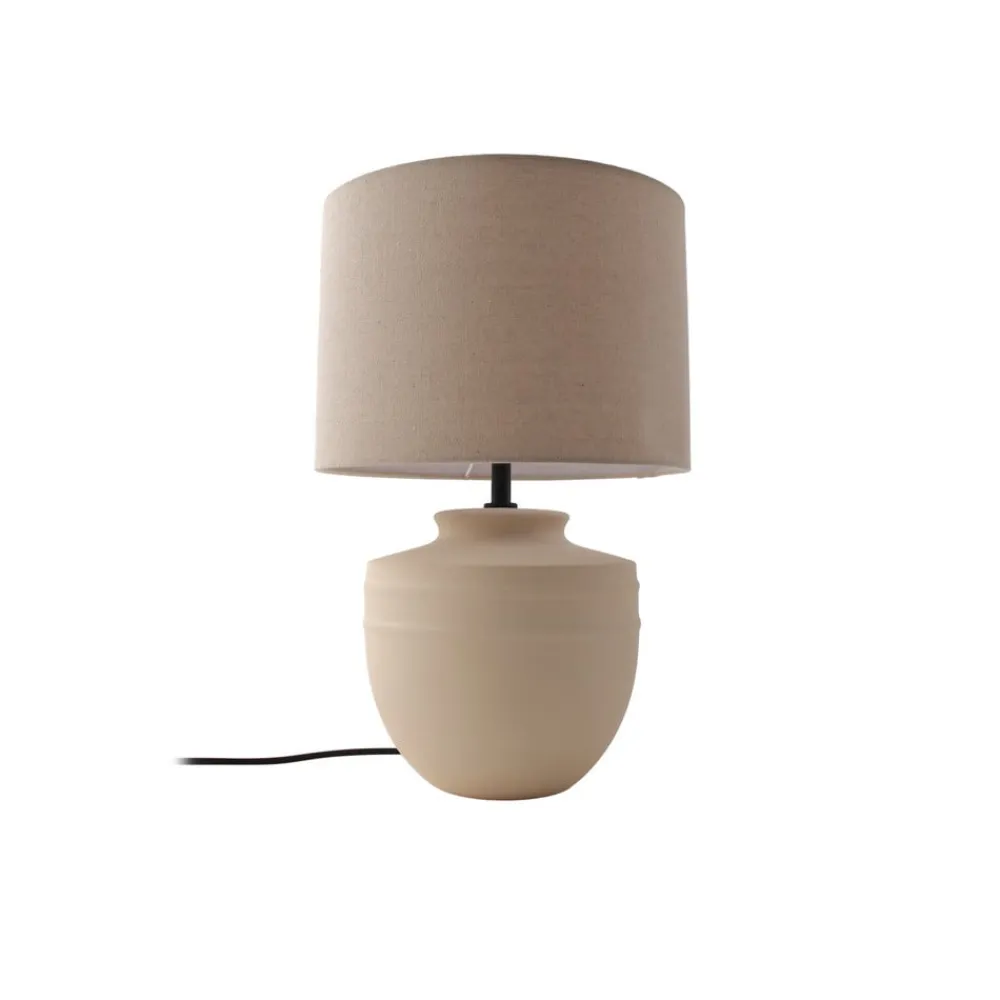 Lindby Gang|Pendellamper>bordlampe Thalassia, beige, Ø 30 cm, keramik